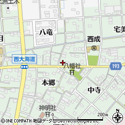 愛知県一宮市西大海道本郷9周辺の地図