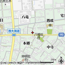 愛知県一宮市西大海道本郷10周辺の地図