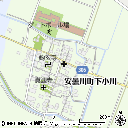 滋賀県高島市安曇川町下小川393周辺の地図