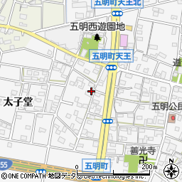 愛知県江南市五明町当光地13周辺の地図