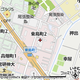愛知県一宮市東島町周辺の地図