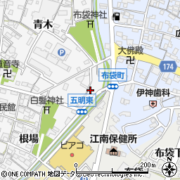 愛知県江南市五明町青木451周辺の地図
