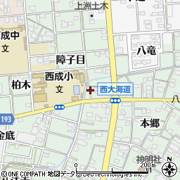 愛知県一宮市西大海道本郷140周辺の地図