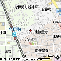 愛知県一宮市今伊勢町新神戸九反野14周辺の地図