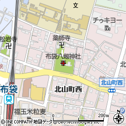 布袋八剱神社周辺の地図