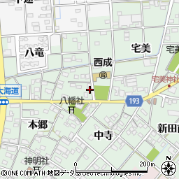 愛知県一宮市西大海道本郷1周辺の地図