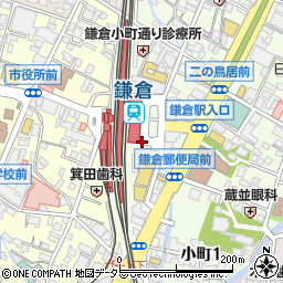 鎌倉警察署鎌倉駅前交番周辺の地図