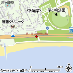 茅ヶ崎公園野球場周辺の地図