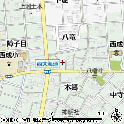 愛知県一宮市西大海道本郷51周辺の地図