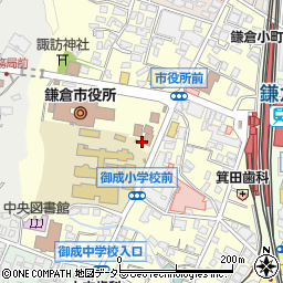 神奈川県鎌倉市御成町周辺の地図