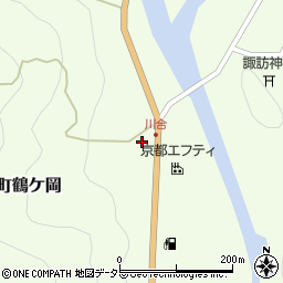 京都府南丹市美山町鶴ケ岡（川合）周辺の地図