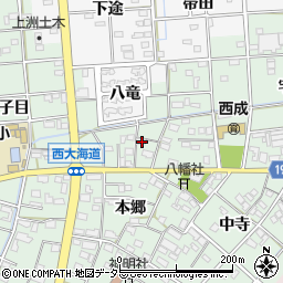 愛知県一宮市西大海道本郷45周辺の地図