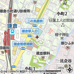 タイムズ鎌倉小町第６駐車場周辺の地図