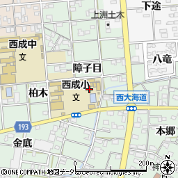 愛知県一宮市西大海道障子目周辺の地図