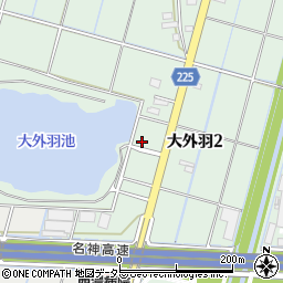 岐阜県大垣市大外羽2丁目周辺の地図