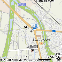兵庫県朝来市山東町大垣41周辺の地図