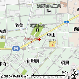 愛知県一宮市西大海道中山123周辺の地図