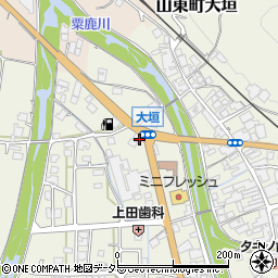 兵庫県朝来市山東町大垣42-3周辺の地図