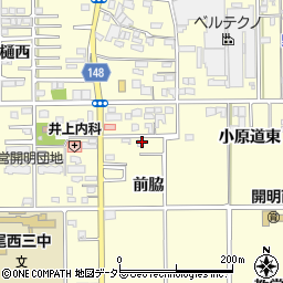 愛知県一宮市開明前脇周辺の地図