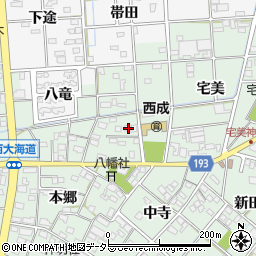 愛知県一宮市西大海道北裏25周辺の地図
