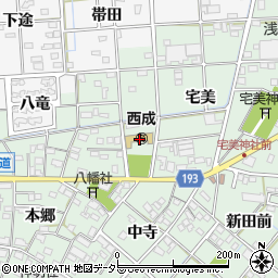 愛知県一宮市西大海道北裏2周辺の地図