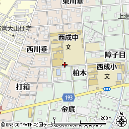 愛知県一宮市西大海道柏木周辺の地図