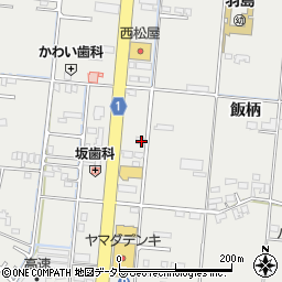 岐阜県羽島市竹鼻町飯柄87-5周辺の地図