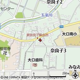 東奈良子集会所周辺の地図