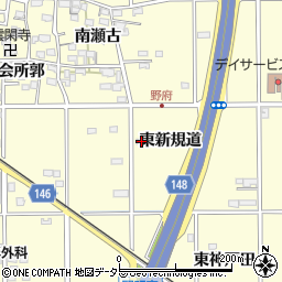 愛知県一宮市開明東新規道周辺の地図