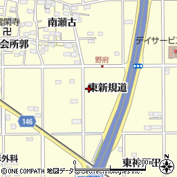 愛知県一宮市開明（東新規道）周辺の地図