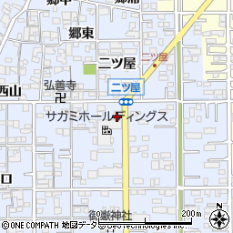 尾西小信郵便局周辺の地図