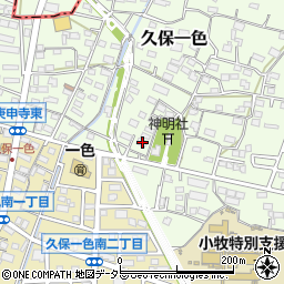 愛知県小牧市久保一色1708周辺の地図