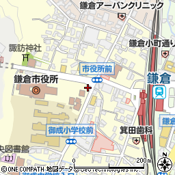 鎌倉警察署御成交番周辺の地図