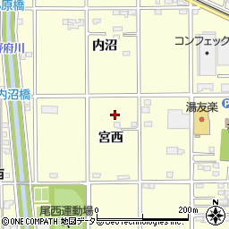 愛知県一宮市開明周辺の地図