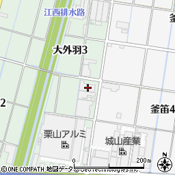 岐阜県大垣市大外羽3丁目24周辺の地図