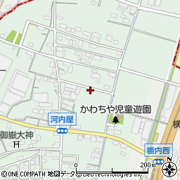 愛知県小牧市河内屋新田周辺の地図
