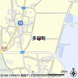 京都府綾部市多田町周辺の地図