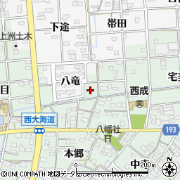 愛知県一宮市西大海道北裏36周辺の地図