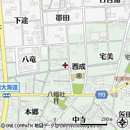 愛知県一宮市西大海道北裏30周辺の地図