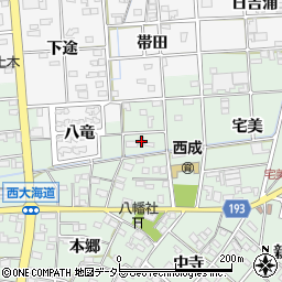 愛知県一宮市西大海道北裏33周辺の地図