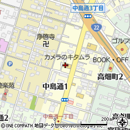 キタムラカメラ一宮中島通店周辺の地図