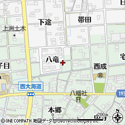 愛知県一宮市西大海道北裏37周辺の地図