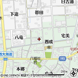 愛知県一宮市西大海道北裏32周辺の地図