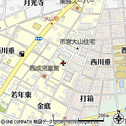 愛知県一宮市大赤見（大山）周辺の地図