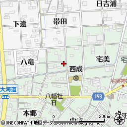 愛知県一宮市西大海道北裏31周辺の地図