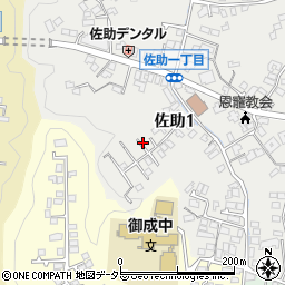 神奈川県鎌倉市佐助1丁目11周辺の地図