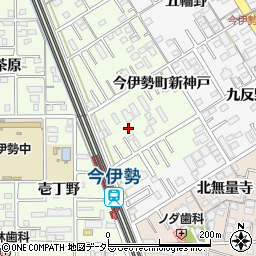 愛知県一宮市今伊勢町宮後午新田下筬周辺の地図