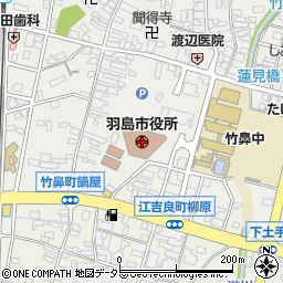 羽島市役所　売店周辺の地図