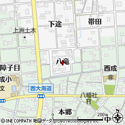 愛知県一宮市時之島八竜周辺の地図