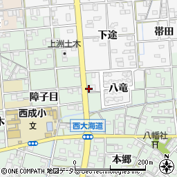 愛知県一宮市西大海道北裏6周辺の地図